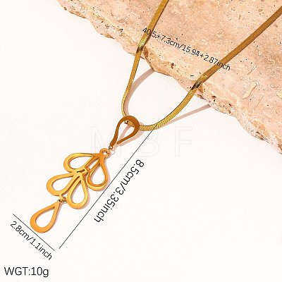 304 Stainless Steel Tassel Necklaces WG6FCB2-08-1