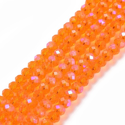 Electroplate Glass Beads Strands EGLA-A044-T2mm-L25-1