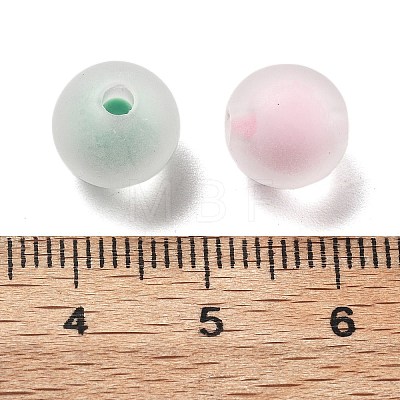 Frosted Transparent Acrylic Beads OACR-A032-14B-1