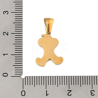 Christmas Theme 304 Stainless Steel Pendants STAS-R007-01X-G-1