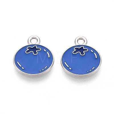 Fruit Alloy Enamel Charms PALLOY-S058-01P-20-1