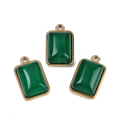 Natural Green Onyx Agate(Dyed & Heated) Pendants STAS-K291-04G-06-1