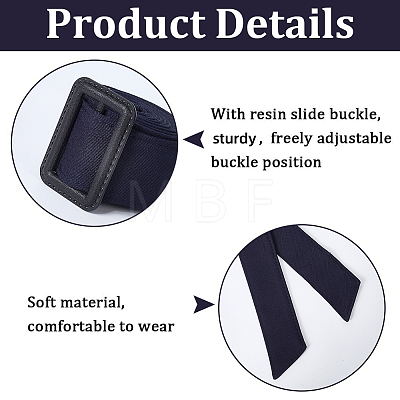 2Pcs Tie a Knot Polyester Waist Belt with Plastic Buckle AJEW-GF0014-53A-1