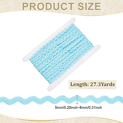 25M Polyester Wavy Fringe Trim Ribbon OCOR-ME0001-90B-1