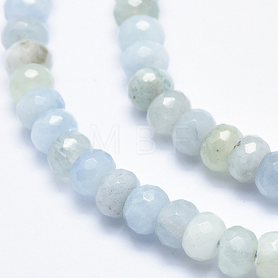 Natural Aquamarine Beads Strands G-K256-58A-1