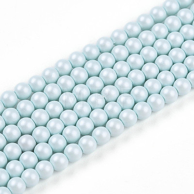 Baking Painted Pearlized Glass Pearl Bead Strands HY-N002-3mm-B01-1