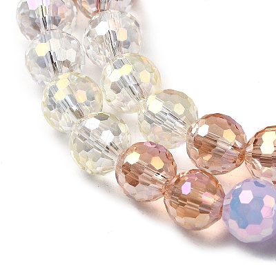 Electroplate Glass Beads Strands EGLA-D300-06-8mm-07-1