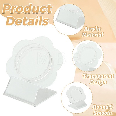 4Pcs Clear Acrylic Slant Back Single Bracelet Bangle Display Stands AC-FS5191-01B-1