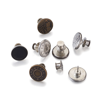  Jewelry Iron & Alloy Button Pins for Jeans BUTT-PJ0001-03-1