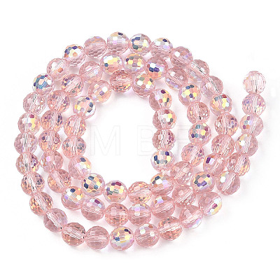 Transparent Electroplate Glass Beads Strands LS-EGLA-N012-001-B06-1