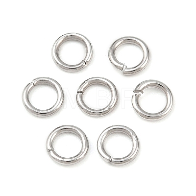 Tarnish Resistant 304 Stainless Steel Open Jump Rings X-STAS-J013-5x0.9mm-01-1