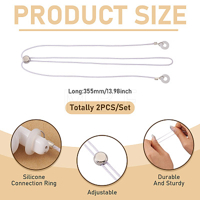 2Pcs Polyester Earphone Cord Straps HJEW-TAC0168-1