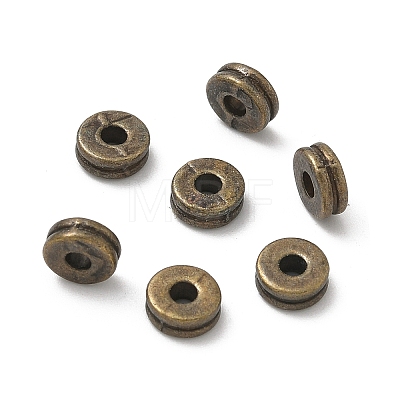 Tibetan Style Flat Round Alloy Spacers Beads LS-X-TIBEP-S293-070AB-LF-1