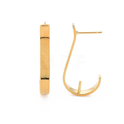 Brass Stud Earring Findings KK-S364-041-1
