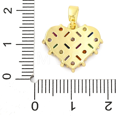 Brass Micro Pave Cubic Zirconia Pendants KK-A232-03G-1