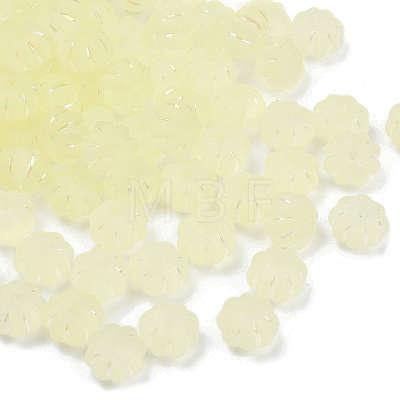 Frosted Transparent Acrylic Beads OACR-P029-03B-03-1