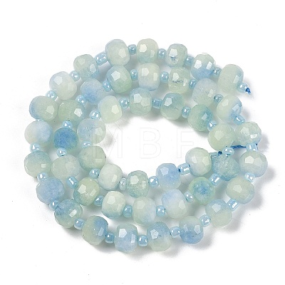 Natural Dyed White Jade Beads Strands G-H057-A22-08-1