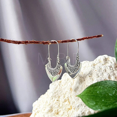 Retro Alloy Hoop Earrings WG3CD9F-01-1