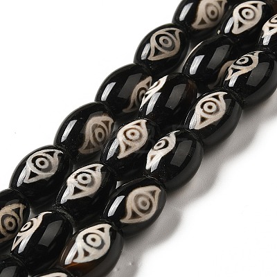 Tibetan Style dZi Beads Strands G-F726-A04-1