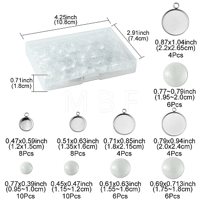 DIY Blank Dome Pendant Making Kit DIY-FS0005-47-1