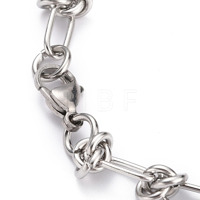 304 Stainless Steel Link Chain Bracelets BJEW-Z011-09P-1