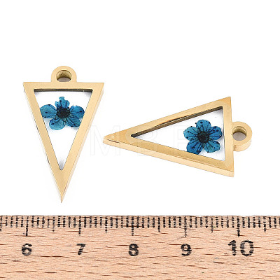 304 Stainless Steel Epoxy Resin Pendants STAS-T072-30-1