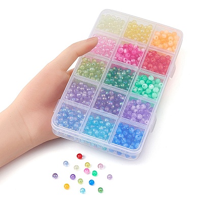 870Pcs 15 Colors  Acrylic Beads MACR-YW0002-53-1