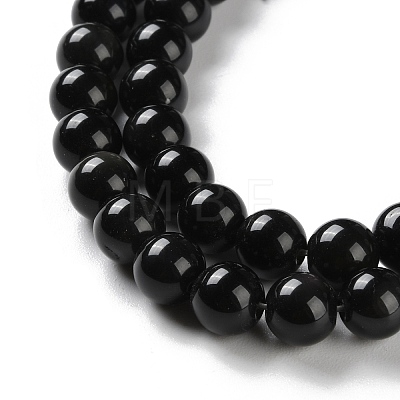 Natural Obsidian Beads Strands G-S150-20B-8mm-1