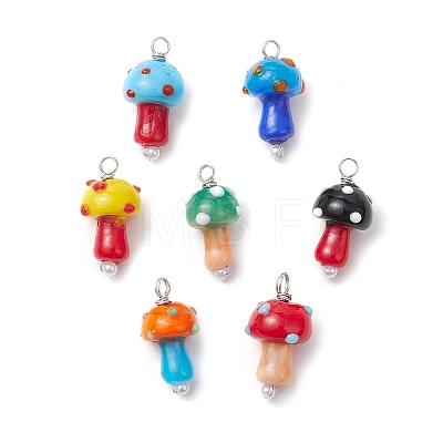 Handmade Lampwork Pendants PALLOY-JF03670-01-1