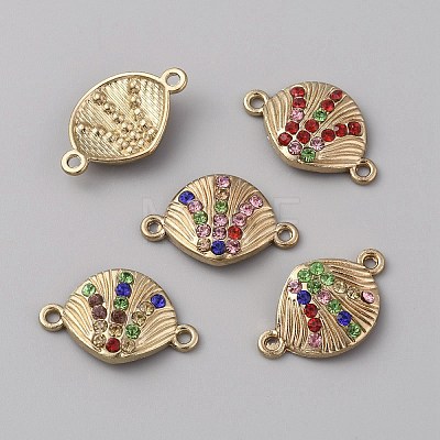 Alloy Colorful Rhinestone Connector Charms FIND-TAC0020-07-1