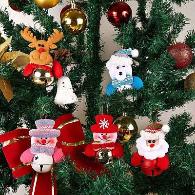 8Pcs Christmas Bells Hanging Decorations Ornaments Set sgJX064A-1