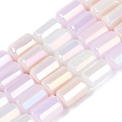 Electroplate Opaque Glass Beads Strands EGLA-N022-11A-B01-1