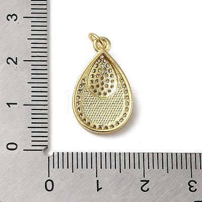 Brass Micro Pave Cubic Zirconia Pendants KK-Q808-23G-1