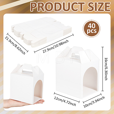 Kraft Paper Folding Paper Pet Gift Packing Tote Boxes CON-WH0089-238A-1