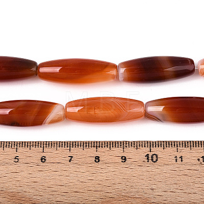 Natural Striped Agate/Banded Agate Beads Strands G-S280-10E-1