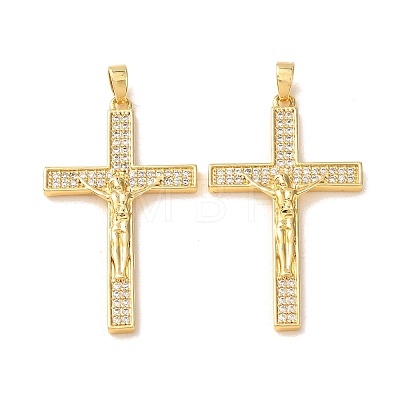 Easter Brass Micro Pave Clear Cubic Zirconia Pendants CU-CBA9AB3-28G-1