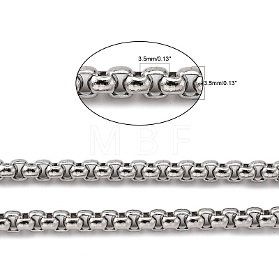 304 Stainless Steel Box Chains CHS-K001-37A-1