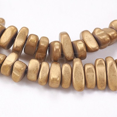 Electroplate Non-magnetic Synthetic Hematite Beads Strands X-G-P367-H-04-1