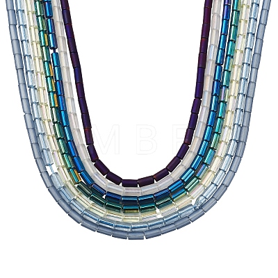 7 Strands 7 Style Electroplate Glass Beads Strands EGLA-YW0001-24-1