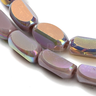 Electroplate Opaque Glass Beads EGLA-H112-06-HR01-1