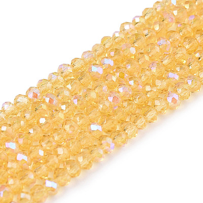Electroplate Glass Beads Strands EGLA-A044-T1mm-L03-1