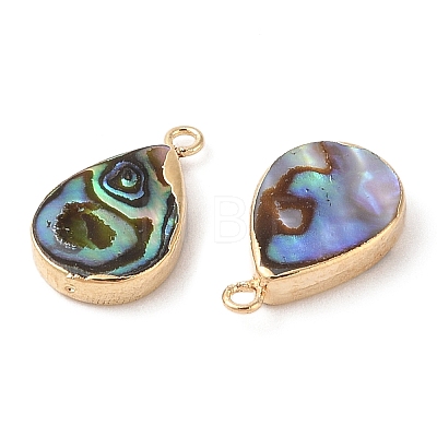 Natural Paua Shell Pendants SHEL-P017-14G-1