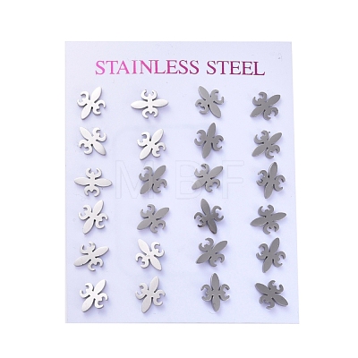 304 Stainless Steel Stud Earrings EJEW-H368-39P-1