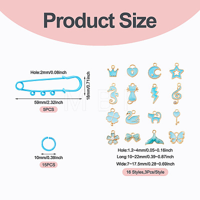 DIY Brooch Making Kits DIY-TA0014-89-1