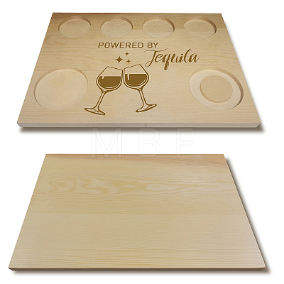 Wooden Wine Serving Tray AJEW-WH0269-015-1