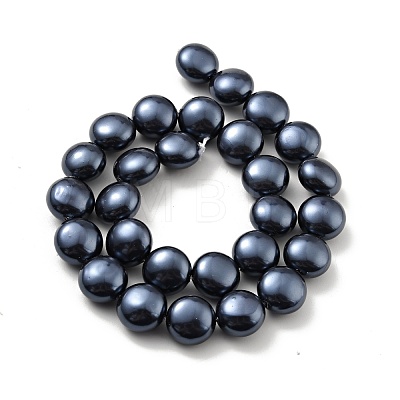 Electroplated Shell Pearl Beads Strands BSHE-G027-03B-1