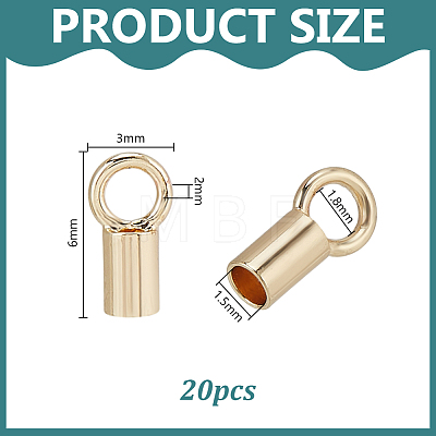 Brass Cord Ends KK-WH0108-58-1
