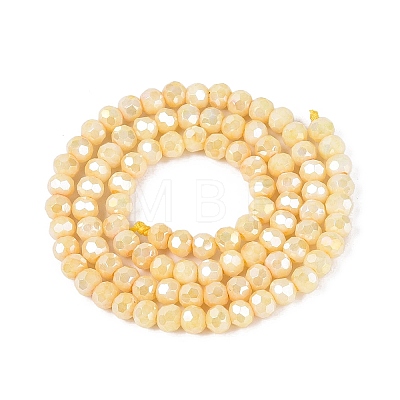 Anti-Tarnish Electroplate Glass Beads Strands EGLA-ZX010-4mm-13-1