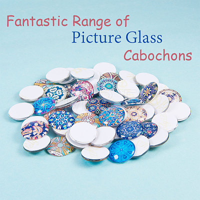   Printed Picture Glass Cabochons GGLA-PH0005-25mm-001-1
