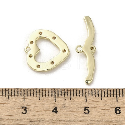 Brass Micro Pave Cubic Zirconia Toggle Clasps KK-C048-09G-1